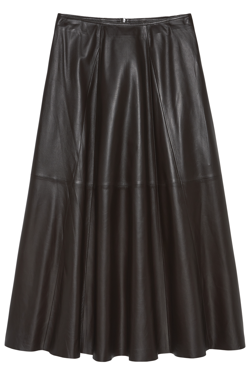 Eleni Leather Skirt-BROWN-34-CLOTHINGSKIRTMIDI-ARMA