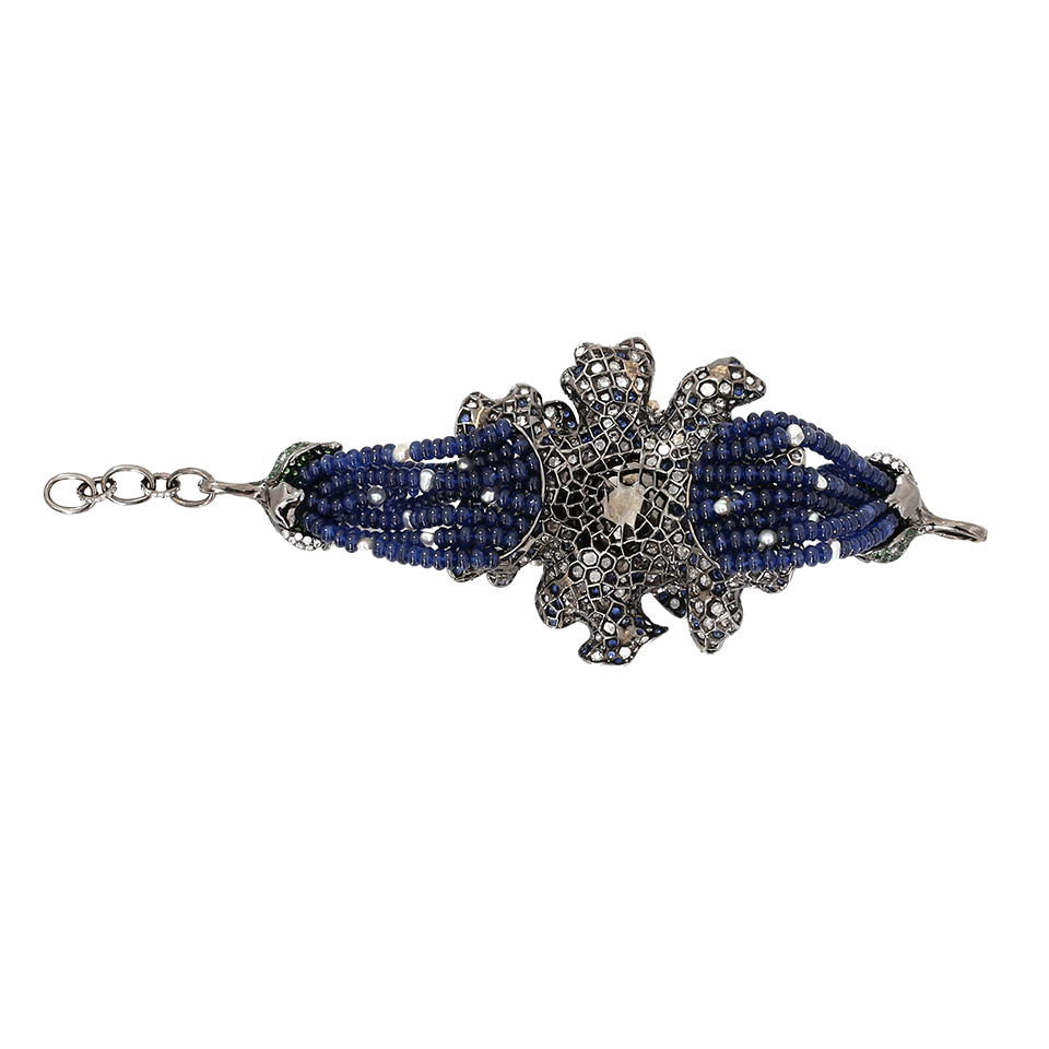 ARUNASHI-Tanzanite Flower Bracelet-BLACK GOLD
