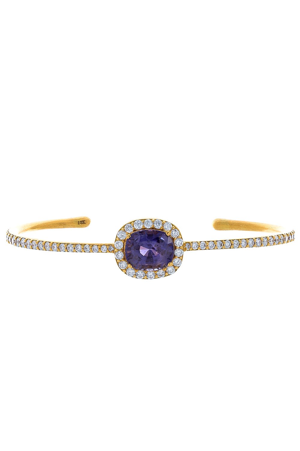 ARUNASHI-Violet Sapphire Bangle-YELLOW GOLD