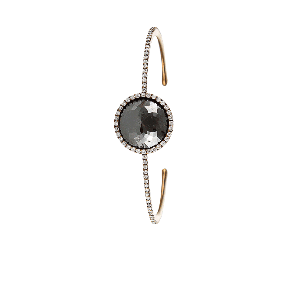 ARUNASHI-Rose-Cut Black-Diamond Cuff-BLCK GLD