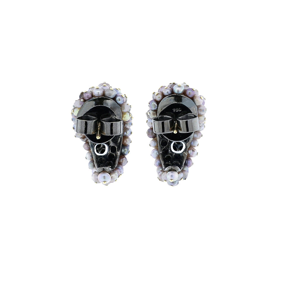 ARUNASHI-Basra Pearl Earrings-BLACK GOLD