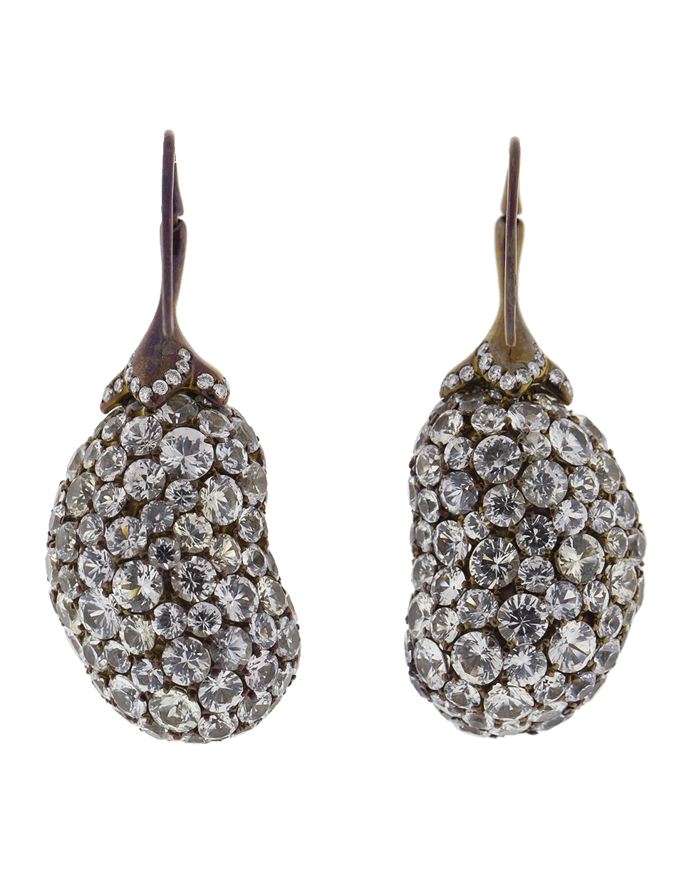 ARUNASHI-Eggplant Earrings-BLACK GOLD