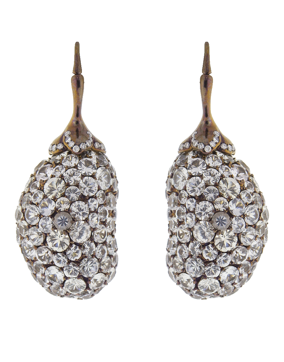 ARUNASHI-Eggplant Earrings-BLACK GOLD