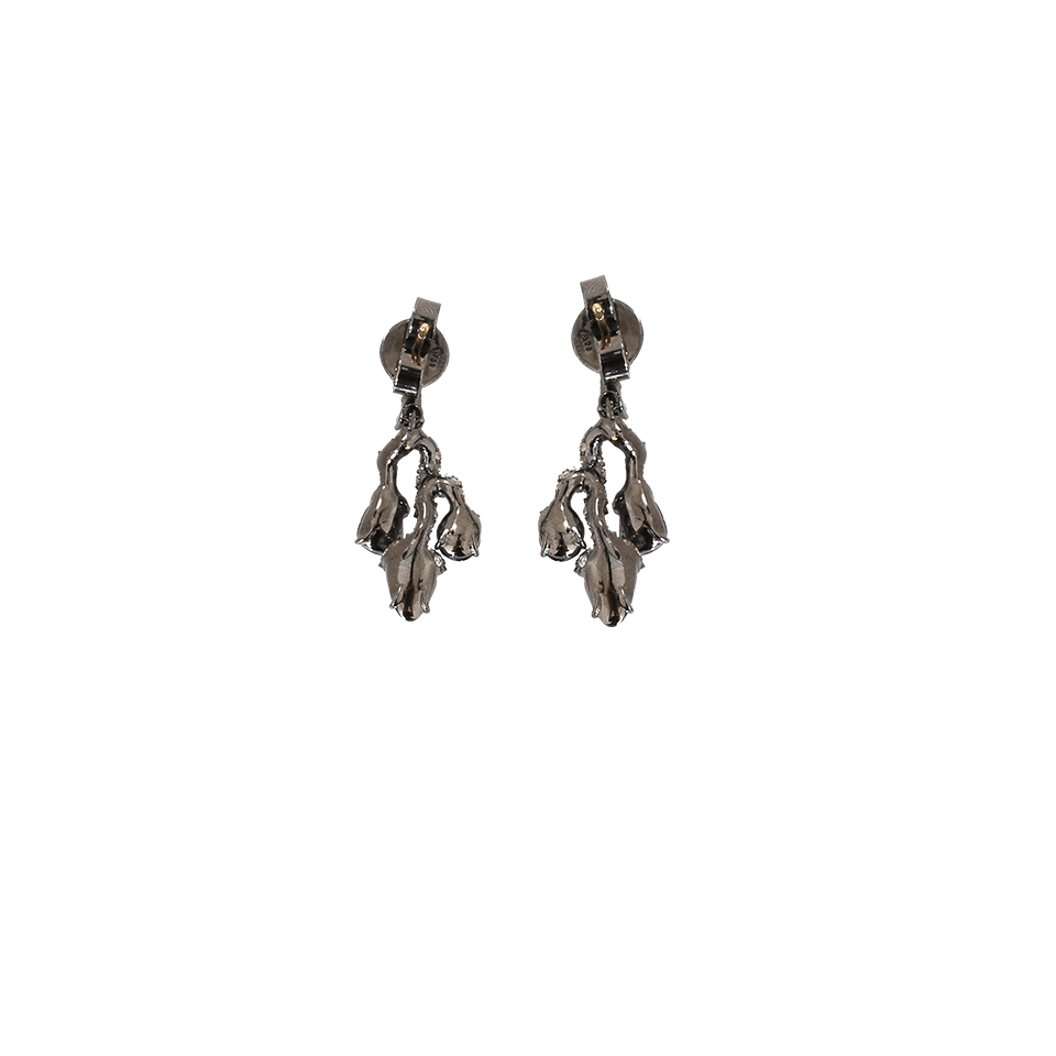 ARUNASHI-Purple Sapphire Branch Earrings-BLACK GOLD