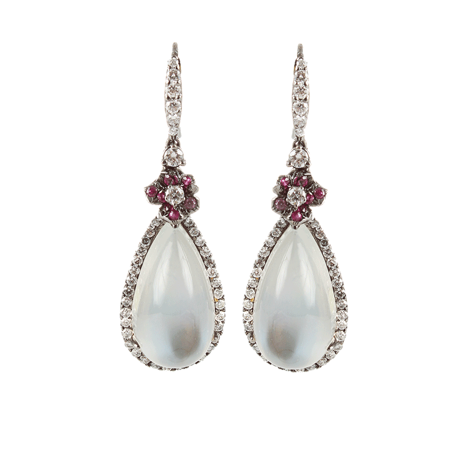 ARUNASHI-Silver Moonstone Drop Earrings-BLCK GLD