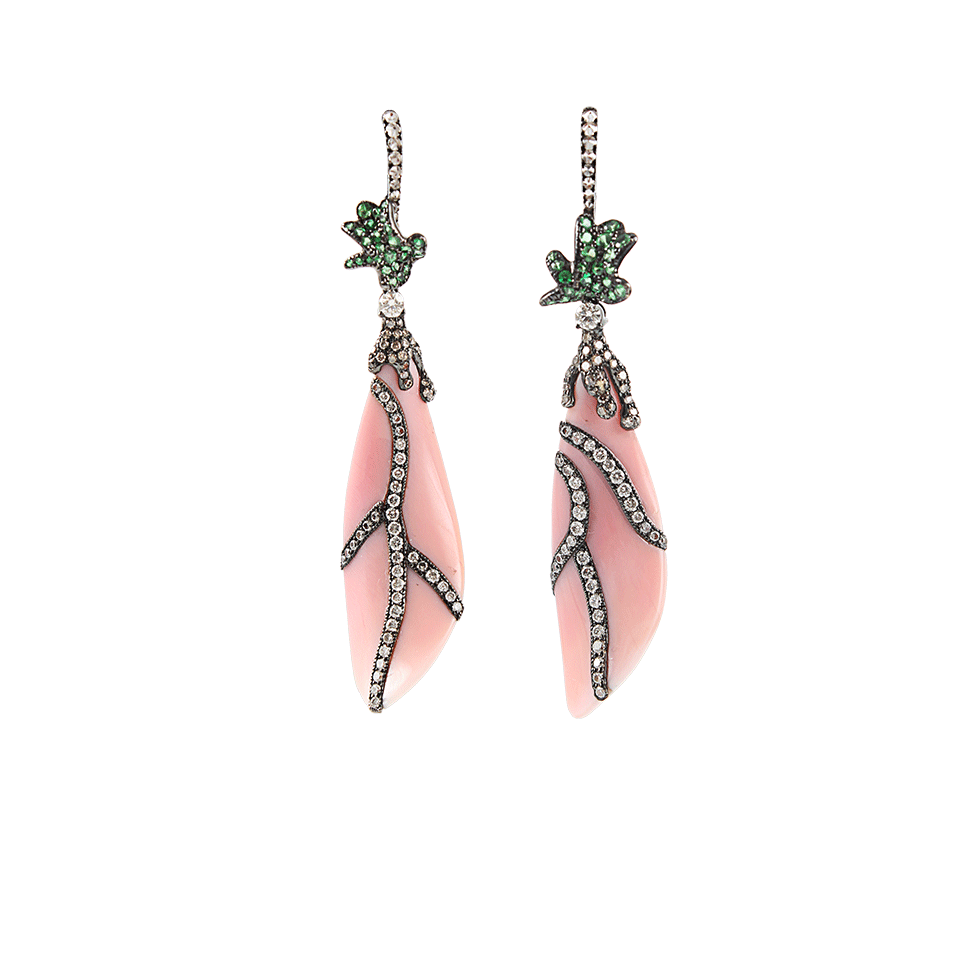 ARUNASHI-Conch Shell Earrings-BLK GOLD