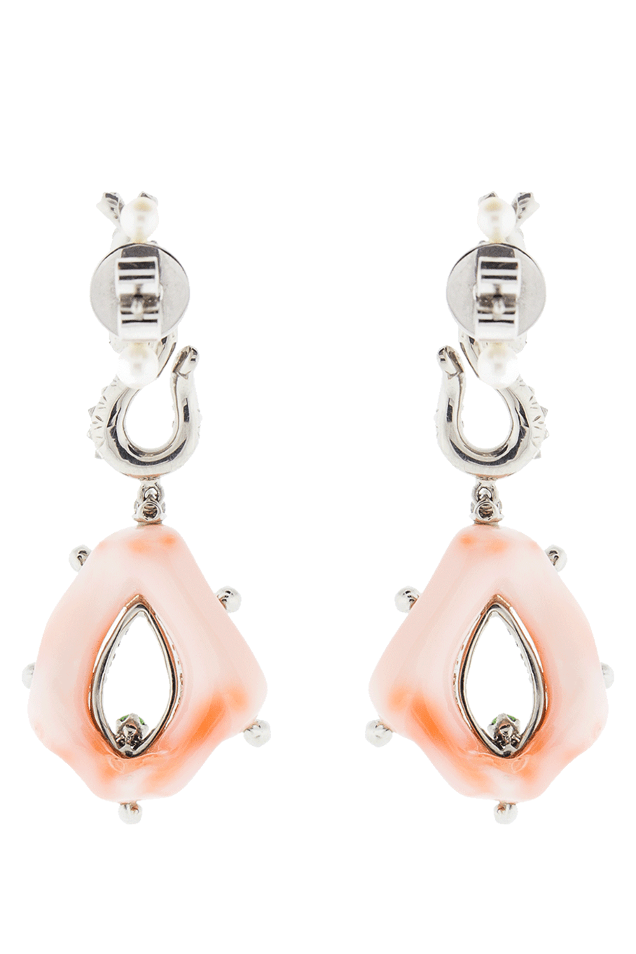 ARUNASHI-Coral Earrings-TITANIUM