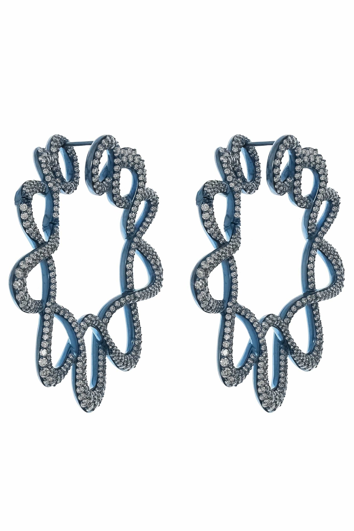 ARUNASHI-Double Helix Hoops-TITANIUM