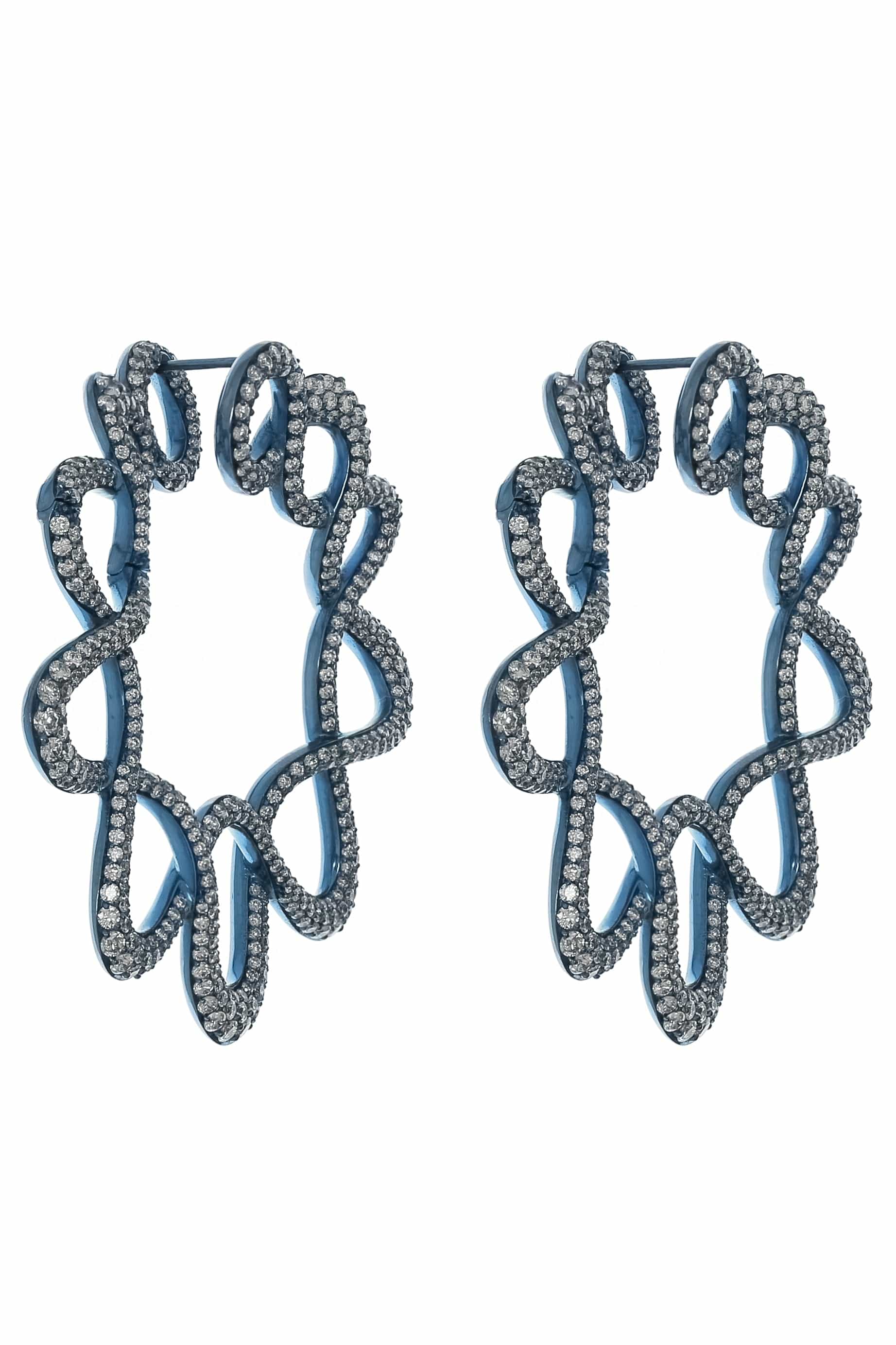 ARUNASHI-Double Helix Hoops-TITANIUM