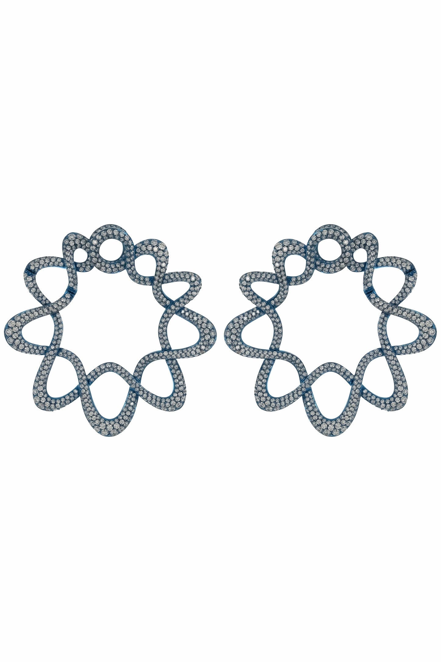 ARUNASHI-Double Helix Hoops-TITANIUM