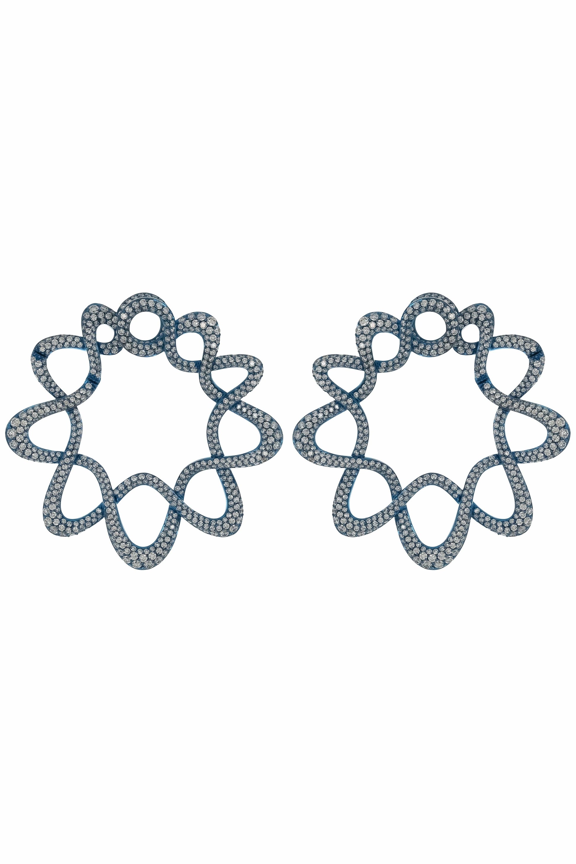 ARUNASHI-Double Helix Hoops-TITANIUM