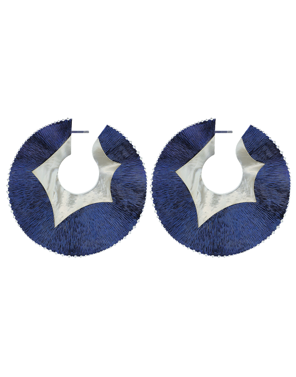 ARUNASHI-Large Swirl Hoop Earrings-TITANIUM