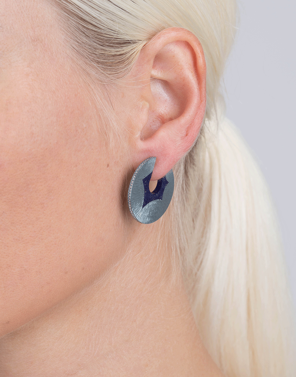 ARUNASHI-Paper Hoop Earrings-TITANIUM
