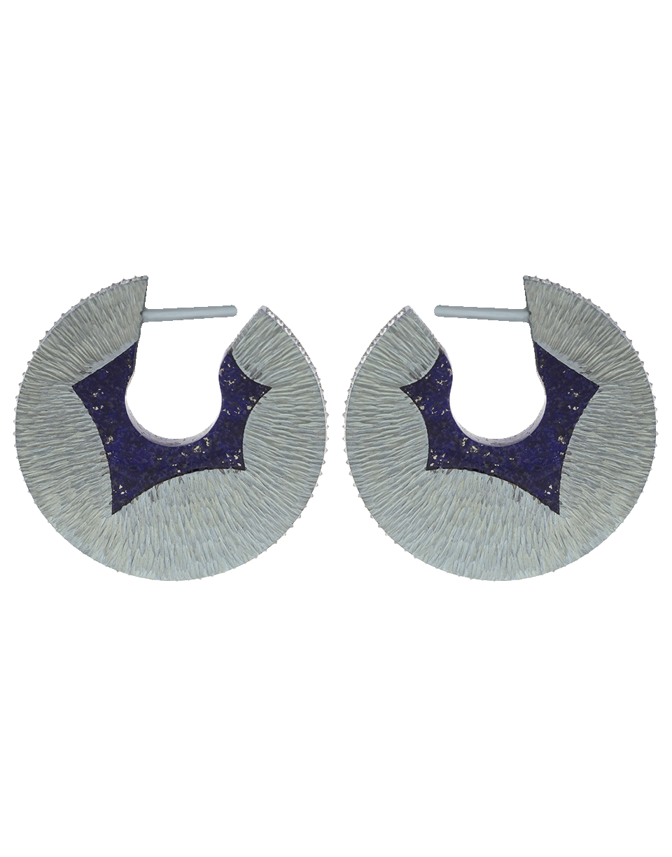 ARUNASHI-Paper Hoop Earrings-TITANIUM