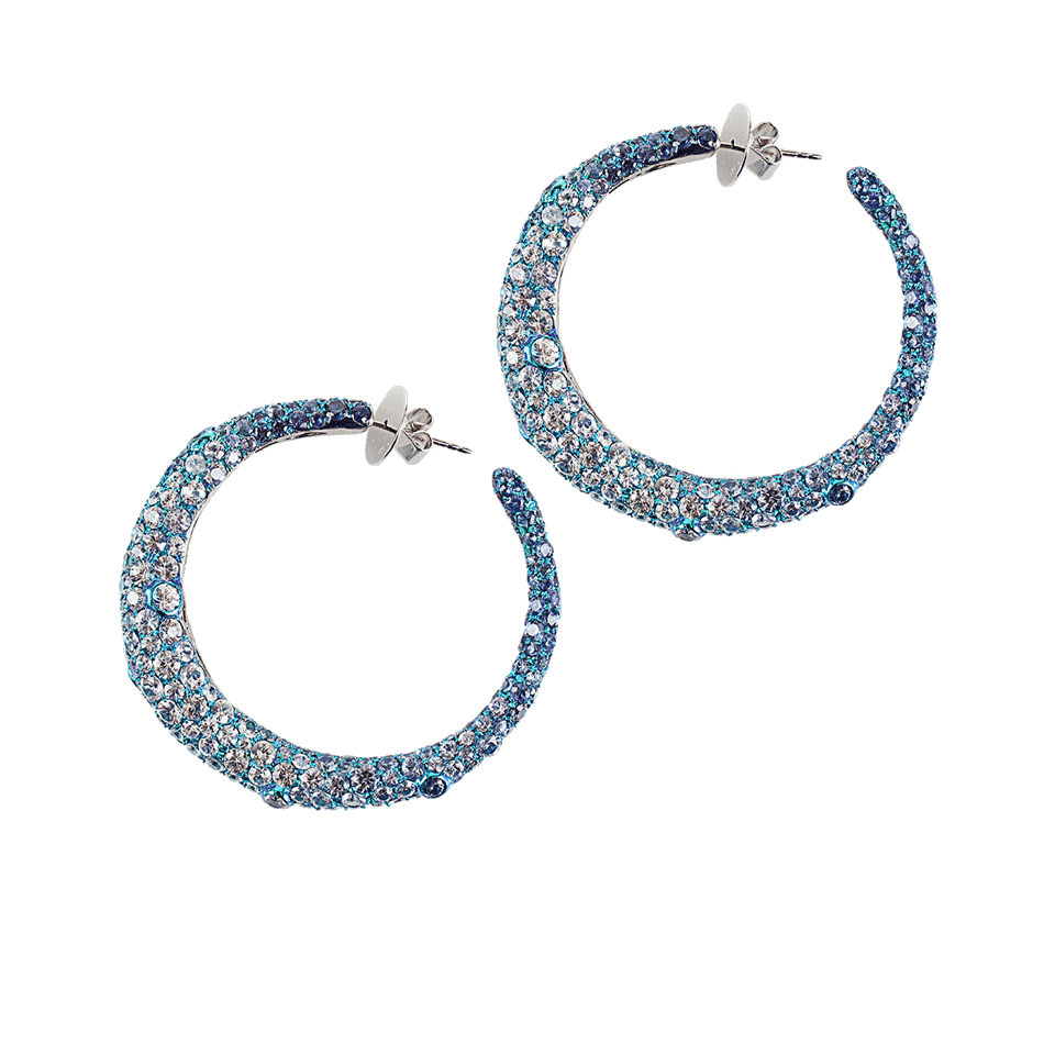 ARUNASHI-Sapphire Hoops-TITANIUM