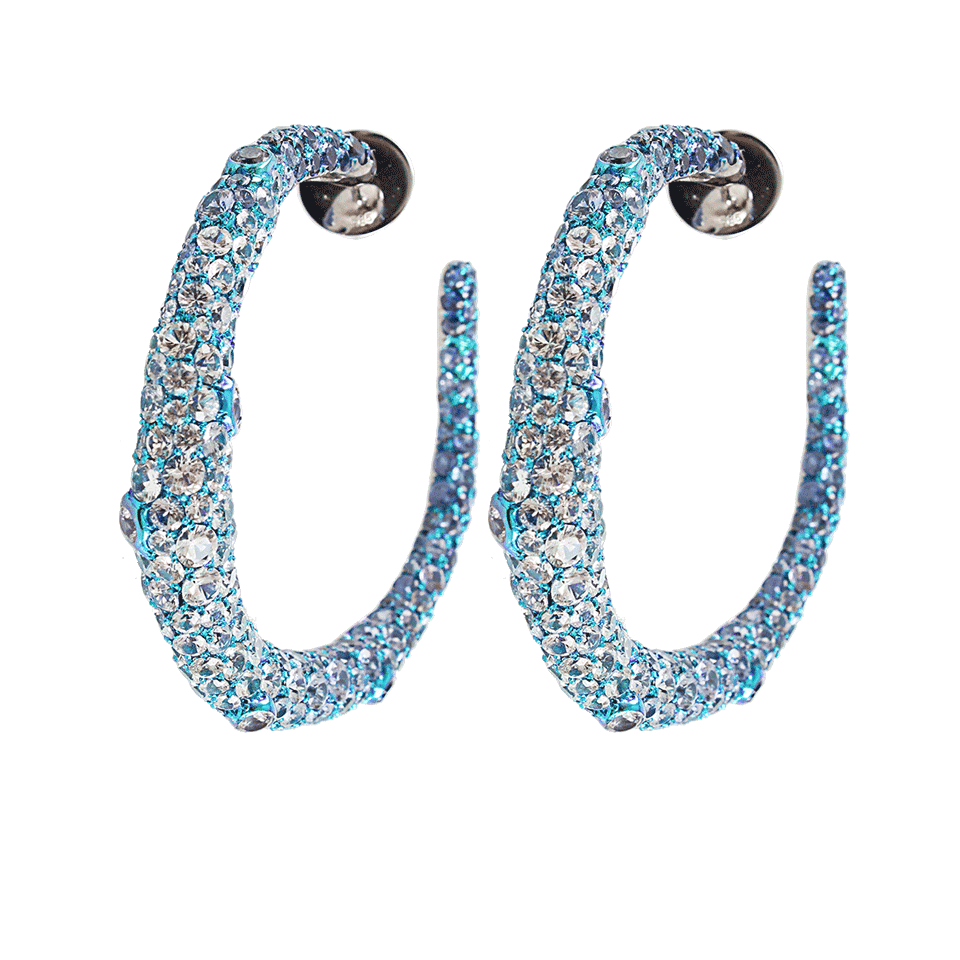 ARUNASHI-Sapphire Hoops-TITANIUM