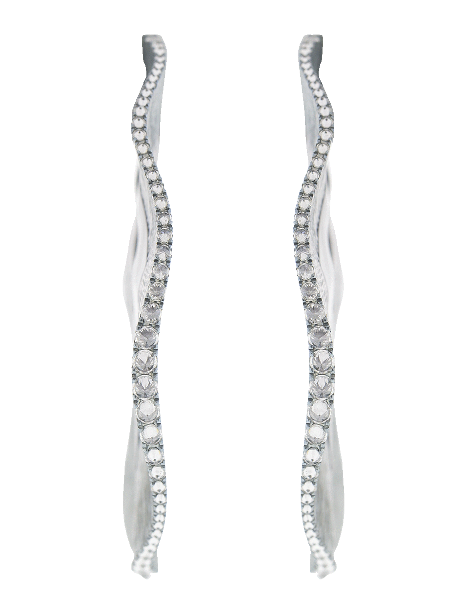 ARUNASHI-Swirl Hoop Earrings-TITANIUM
