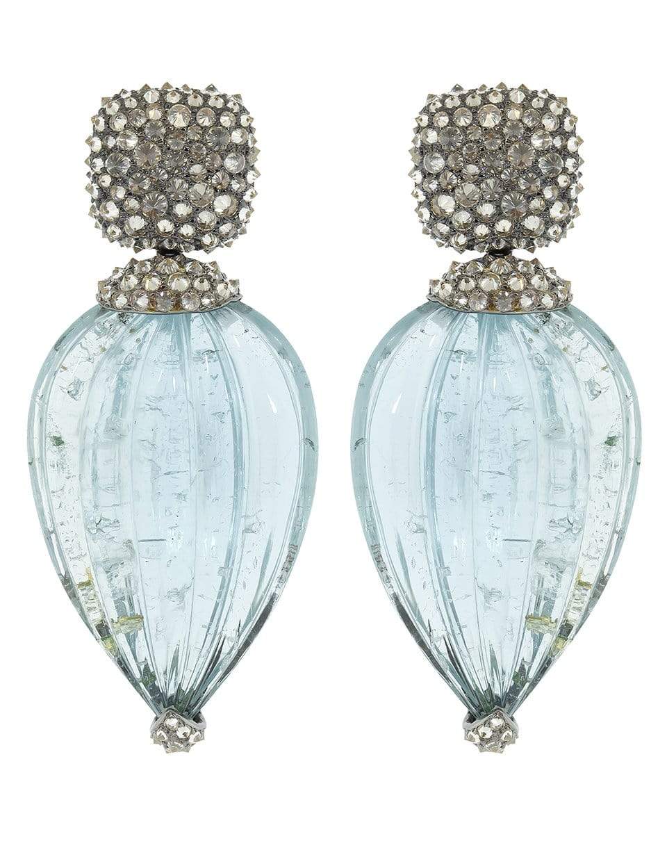 ARUNASHI-Aquamarine and Diamond Earrings-WHITE GOLD