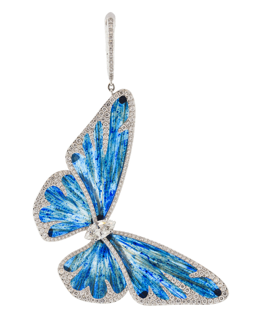 ARUNASHI-Butterfly Great Migration Earrings-WHITE GOLD