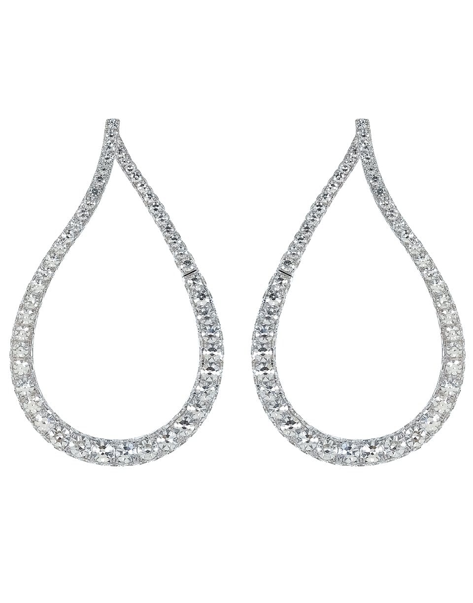 ARUNASHI-Diamond Twist Hoops-WHITE GOLD
