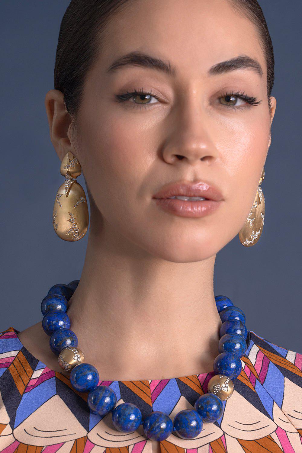ARUNASHI-Lightening Strikes Earrings-YELLOW GOLD