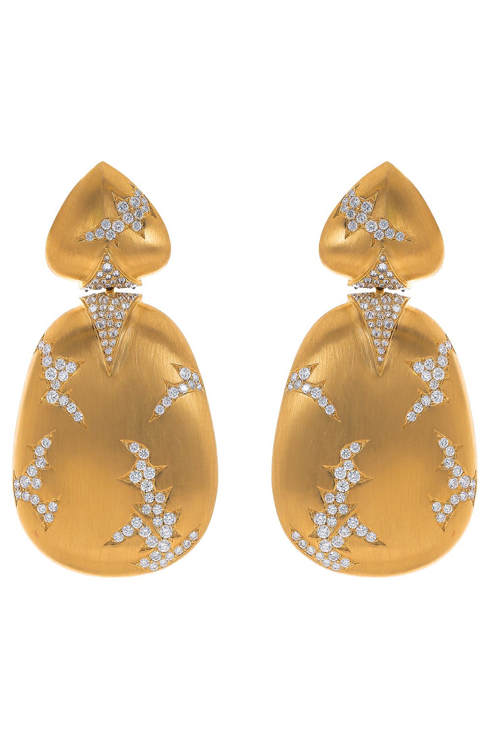 ARUNASHI-Lightening Strikes Earrings-YELLOW GOLD