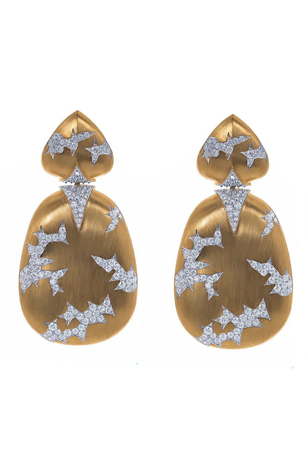 ARUNASHI-Lightening Strikes Earrings-YELLOW GOLD