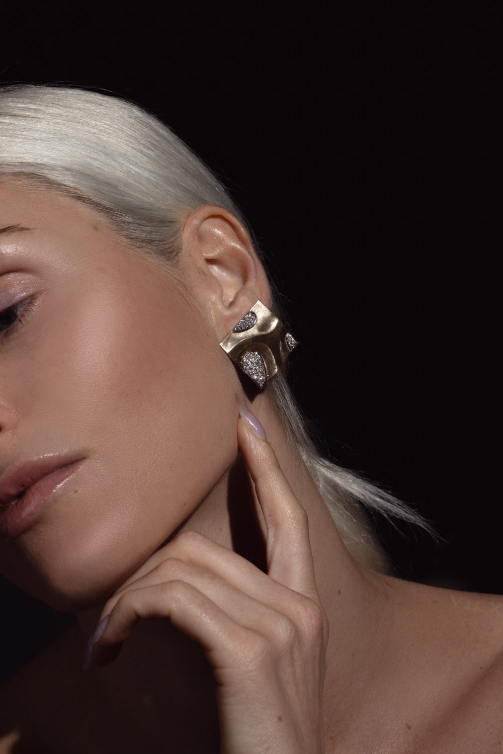 ARUNASHI-Oasis In The Gold Desert Earrings-YELLOW GOLD