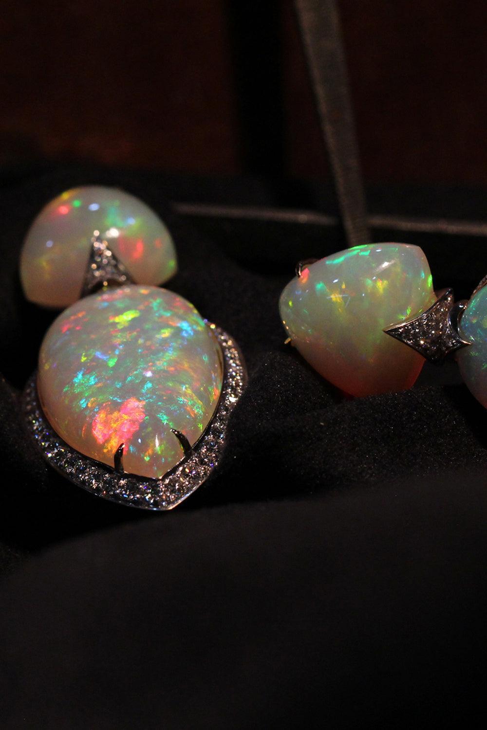 Opal Drop Earrings-YELLOW GOLD-JEWELRYFINE JEWELEARRING-ARUNASHI