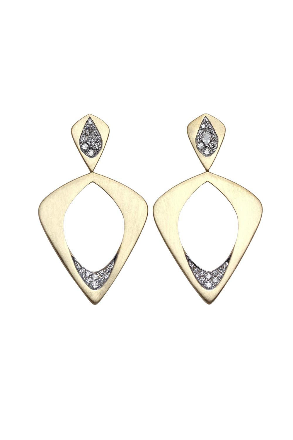 Wicker Single Layer Earrings-YELLOW GOLD-JEWELRYFINE JEWELEARRING-ARUNASHI