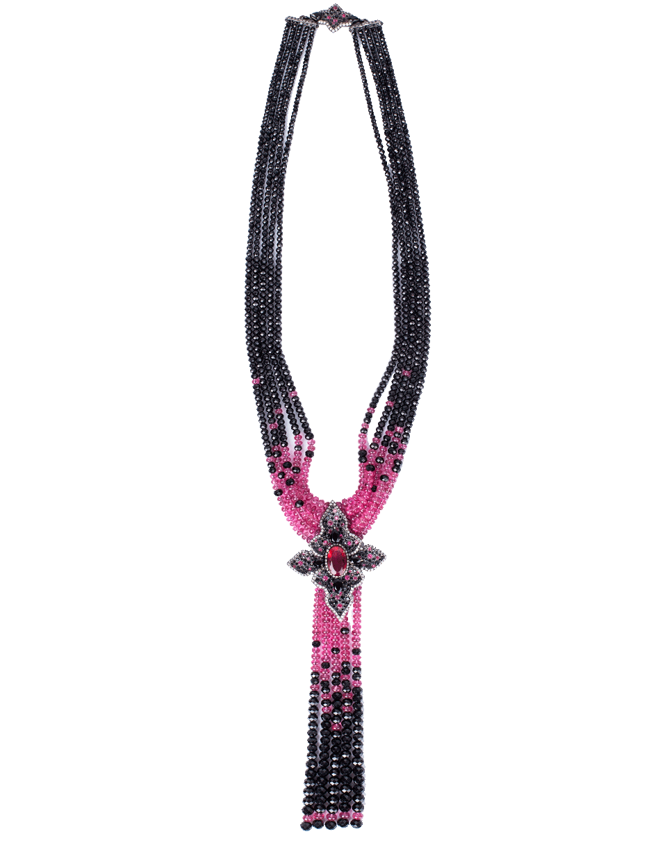 ARUNASHI-Tassel Necklace-BLACK GOLD