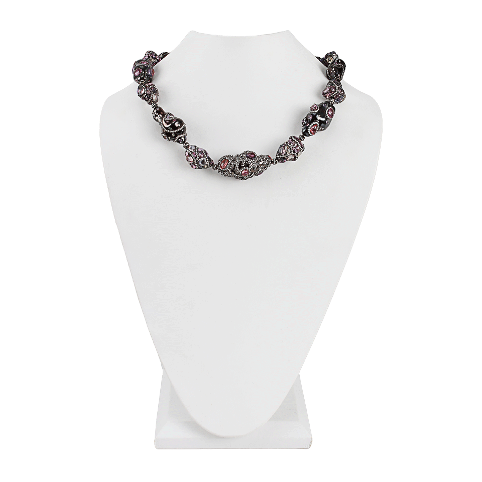 ARUNASHI-Padparascha Sapphire and Diamond Necklace-BLK GOLD