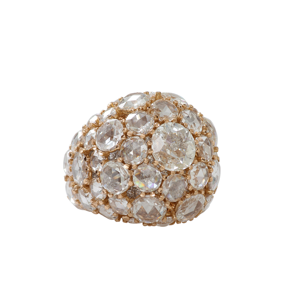ARUNASHI-Diamond Old Mine Dome Ring-ROSE GOLD