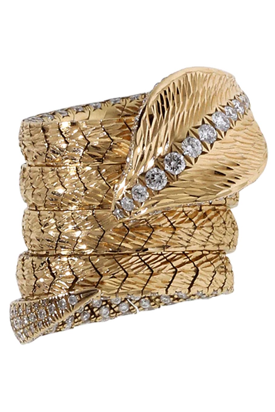 ARUNASHI-Diamond Cobra Ring-ROSE GOLD