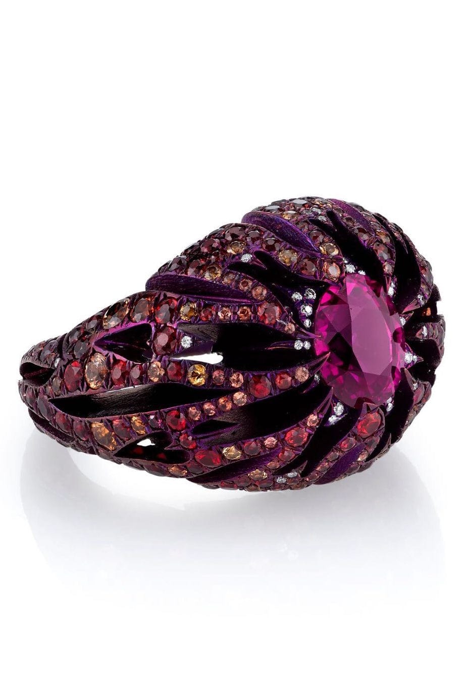 ARUNASHI-Ruby and Sapphire Ring-TITANIUM