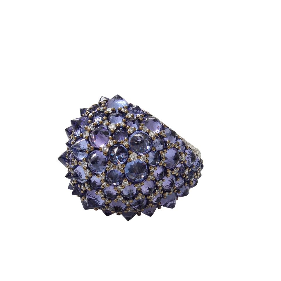 ARUNASHI-Tanzanite Reverse Set Ring-WHITE GOLD
