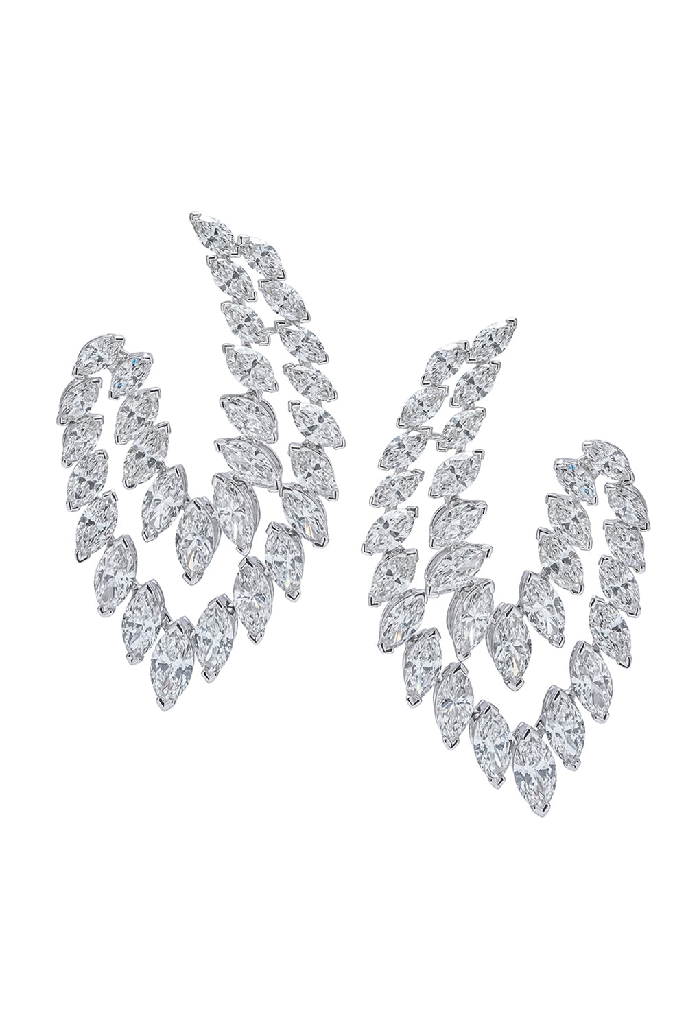  Diamond Marquise Drop Earrings-WHITE GOLD-JEWELRYFINE JEWELEARRING-ARZANO 