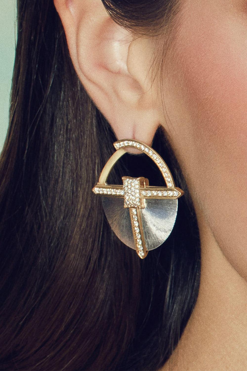 Diamond Hiba Drop Earrings-YELLOW GOLD-JEWELRYFINE JEWELEARRING-ASHAHA