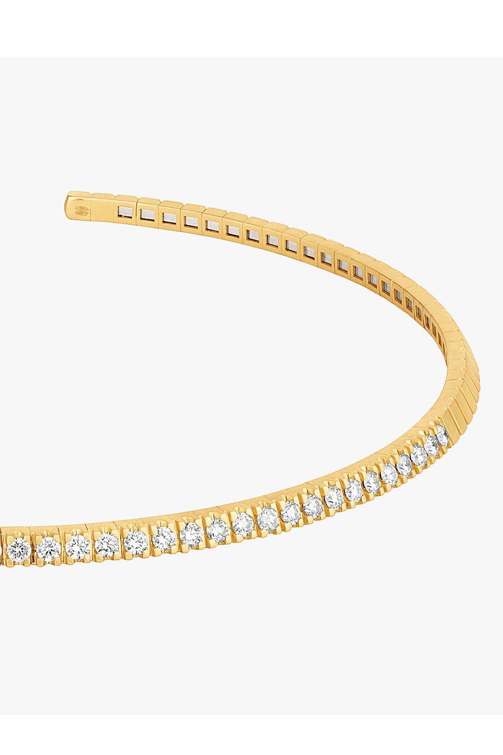 Diamond Shiraz Choker Necklace-YELLOW GOLD-16-JEWELRYFINE JEWELNECKLACE O-ASHAHA