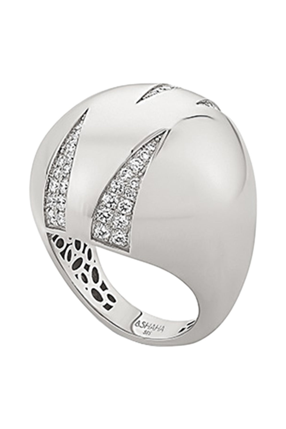 Diamond Kim Dome Ring-WHITE GOLD-6-JEWELRYFINE JEWELRING-ASHAHA