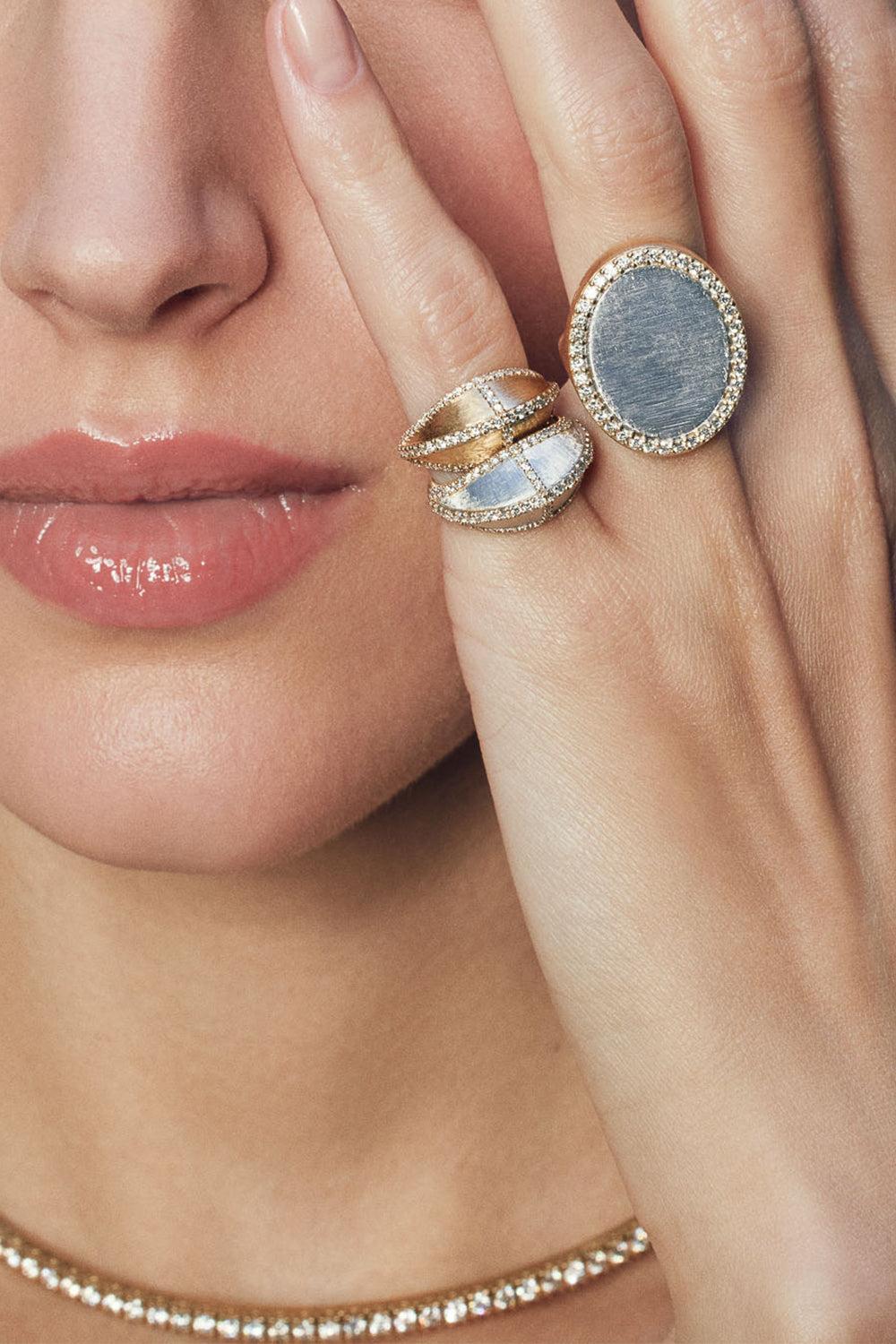 Diamond Halo Candy Ring-YELLOW GOLD-7-JEWELRYFINE JEWELRING-ASHAHA