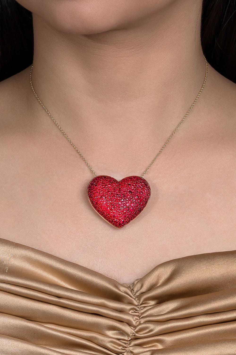 Ruby Heart Bag Charm-ROSE GOLD-JEWELRYFINE JEWELMISC-ASHNA MEHTA