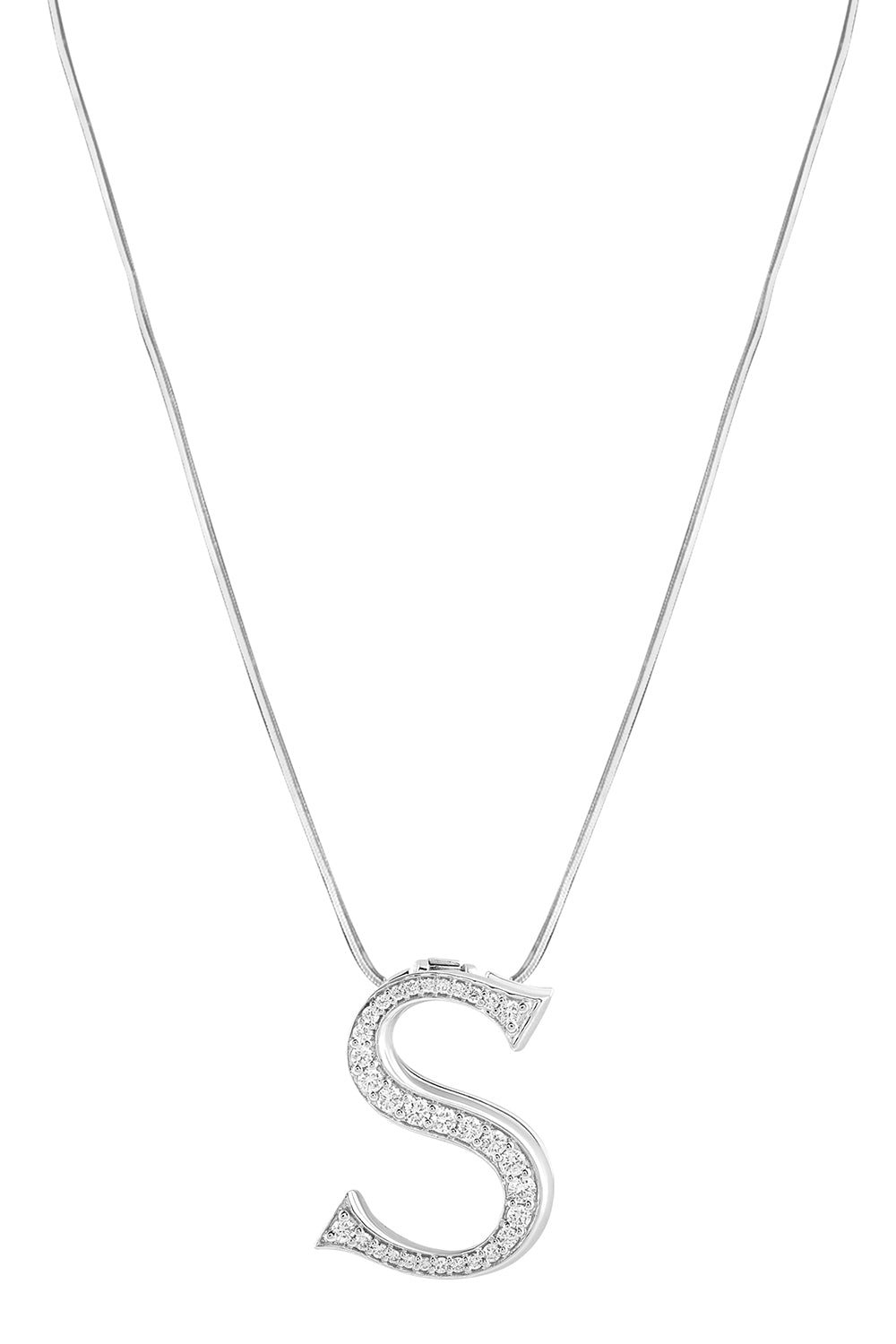 Diamond Initial Bag Charm - S-WHITE GOLD-JEWELRYFINE JEWELMISC-ASHNA MEHTA