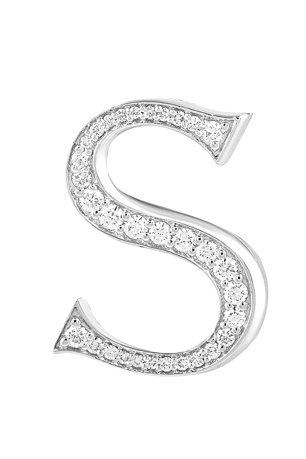 Diamond Initial Bag Charm - S-WHITE GOLD-JEWELRYFINE JEWELMISC-ASHNA MEHTA