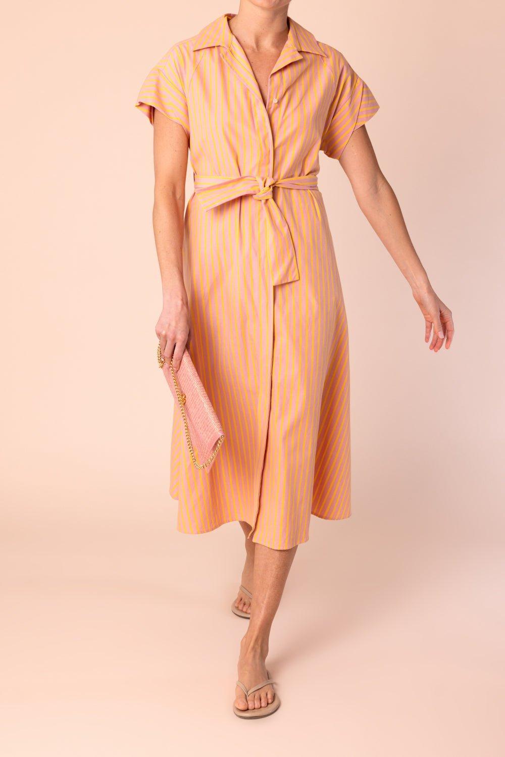 ASPESI-Short Sleeve Midi Dress-