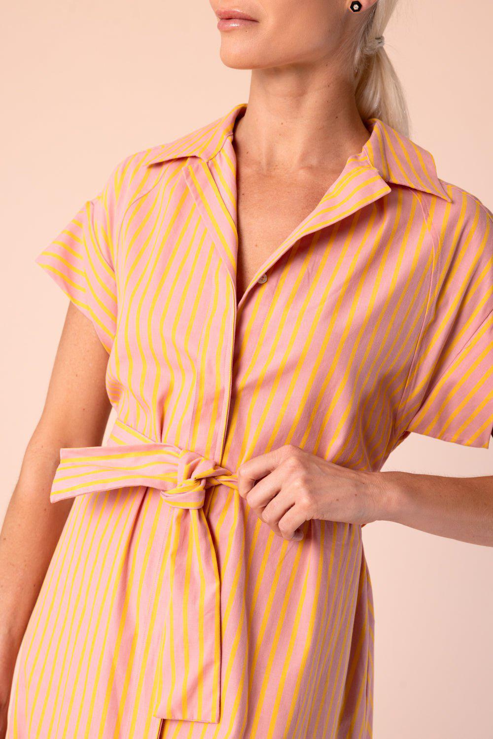 ASPESI-Short Sleeve Midi Dress-