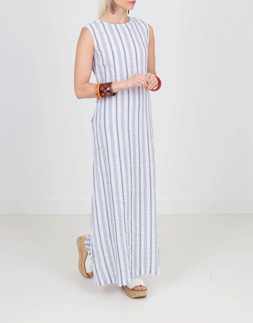 ASPESI-Striped Maxi Dress-