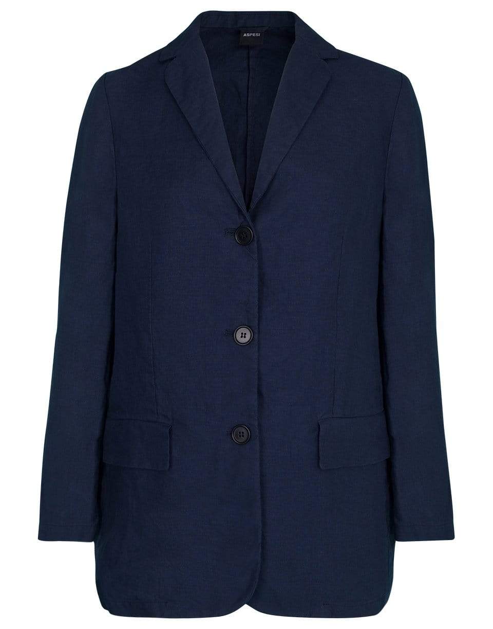 ASPESI-Nylon Single Button Jacket-