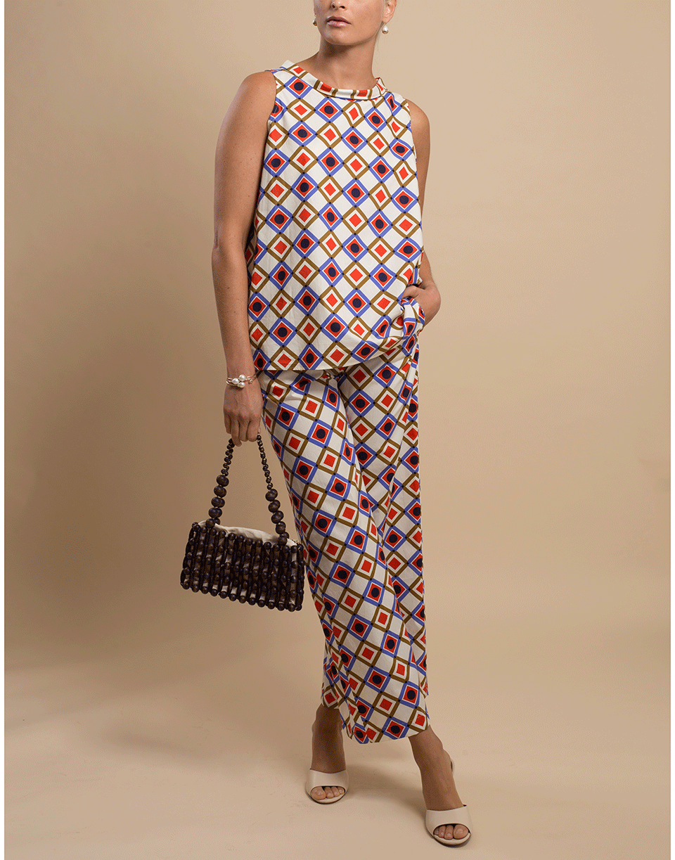 ASPESI-Diamond Print Elastic Pant-
