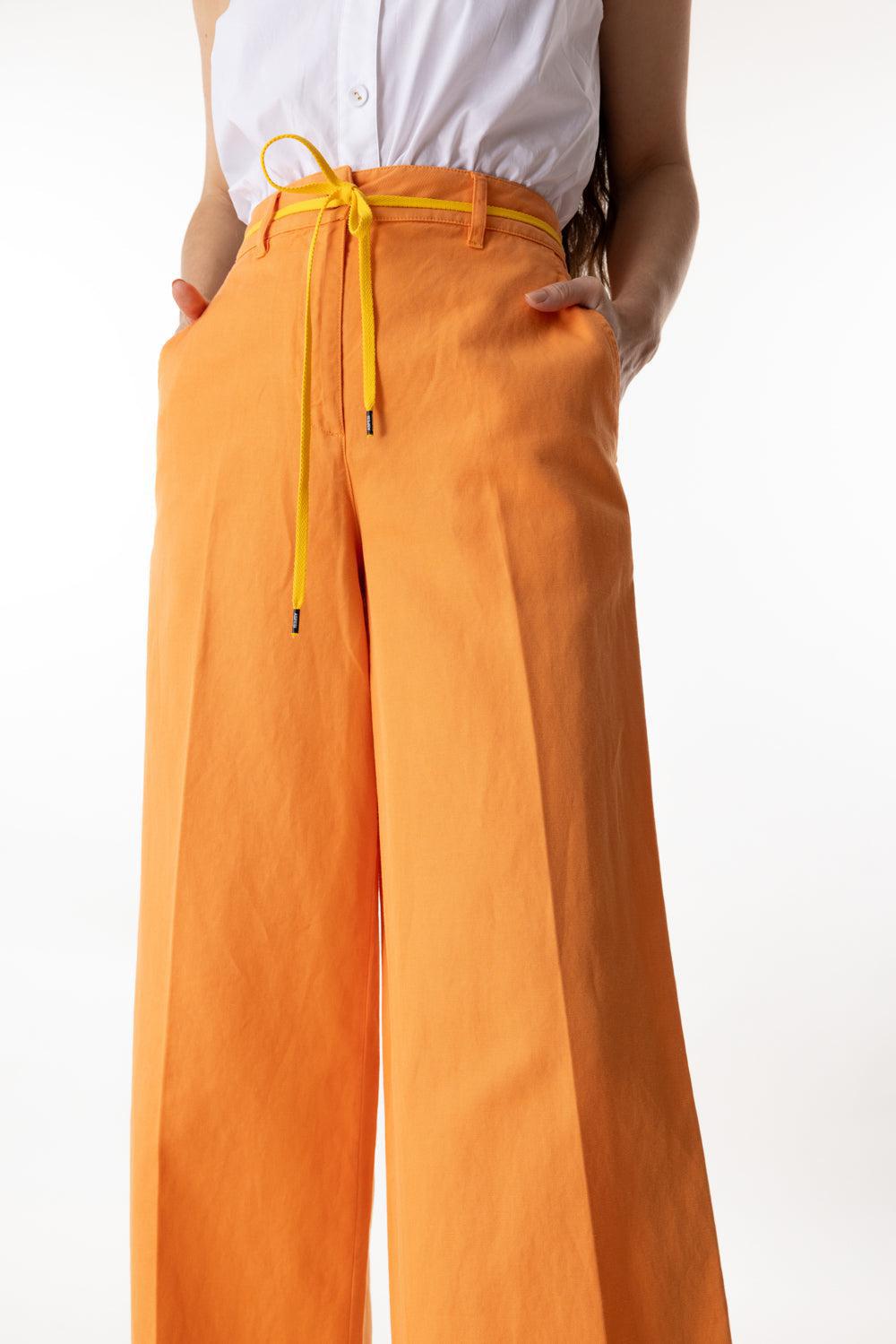 WIDE LEG PANT-ORANGE-38-CLOTHINGPANTWIDE LEG-ASPESI